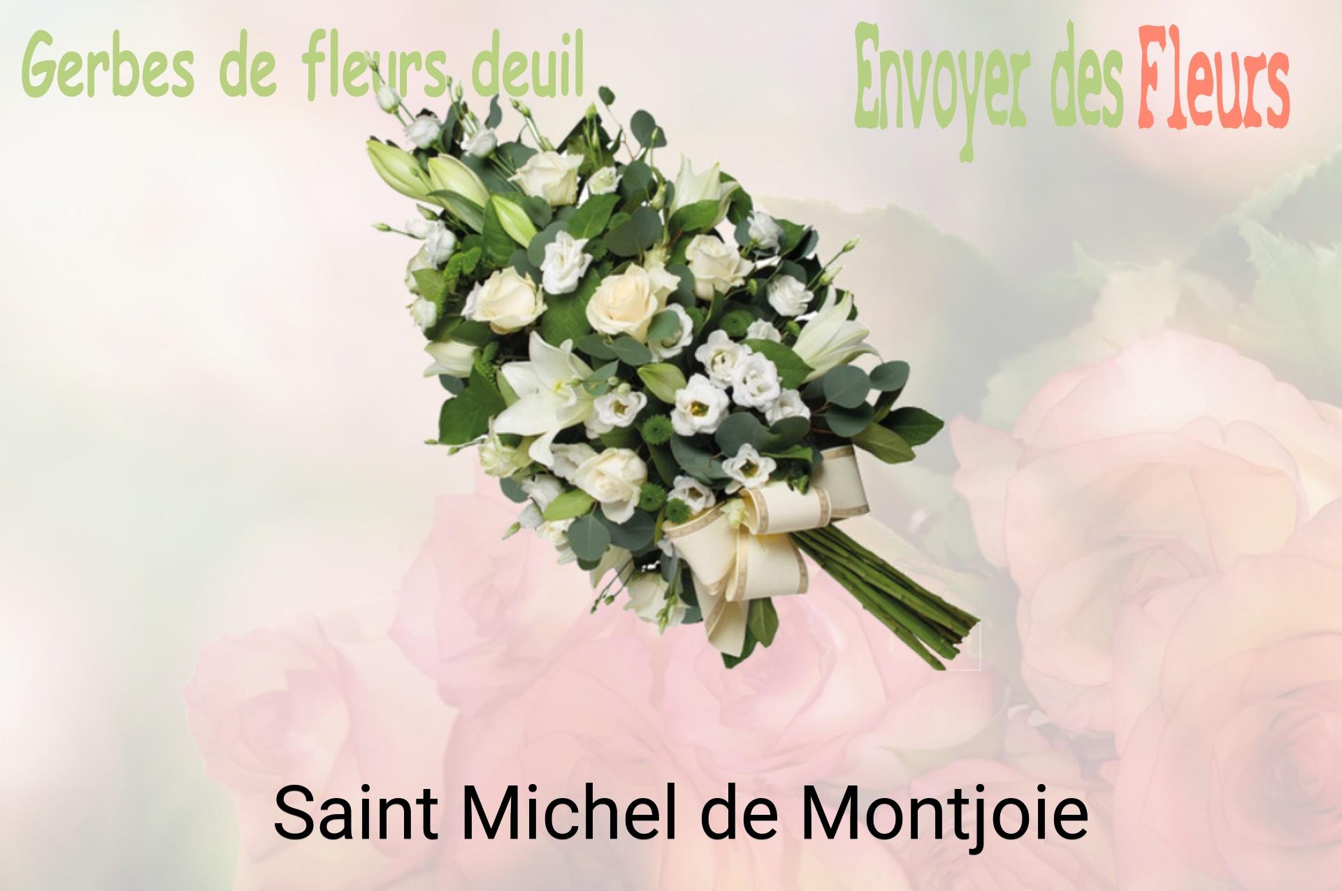 Gerbe de fleurs de deuil livrée à Saint-Michel-de-Montjoie